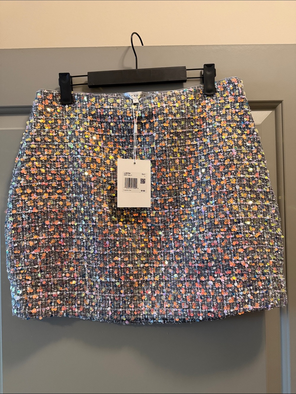 Endless Rose Multicolor Tweed Mini Skirt